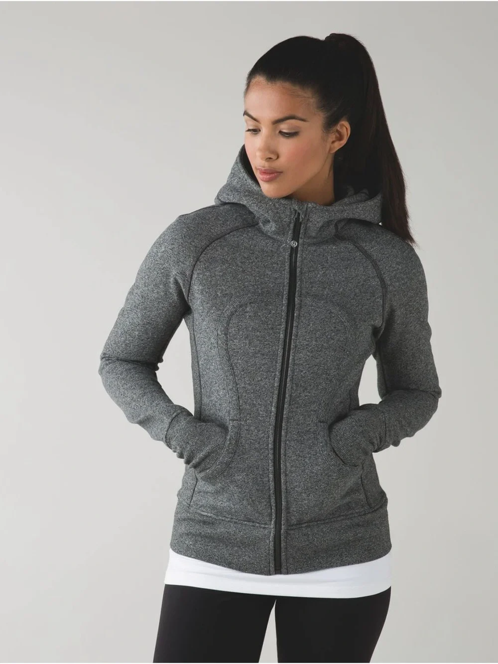 lululemon athletica Charcoal Gray Scuba Hooded Jacket